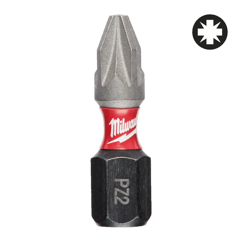 Біта SHOCKWAVE MILWAUKEE, PZ2, 25мм, (2шт)