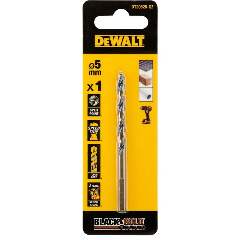 Свердло по металу EXTREME Black &amp; Gold DeWALT DT20520