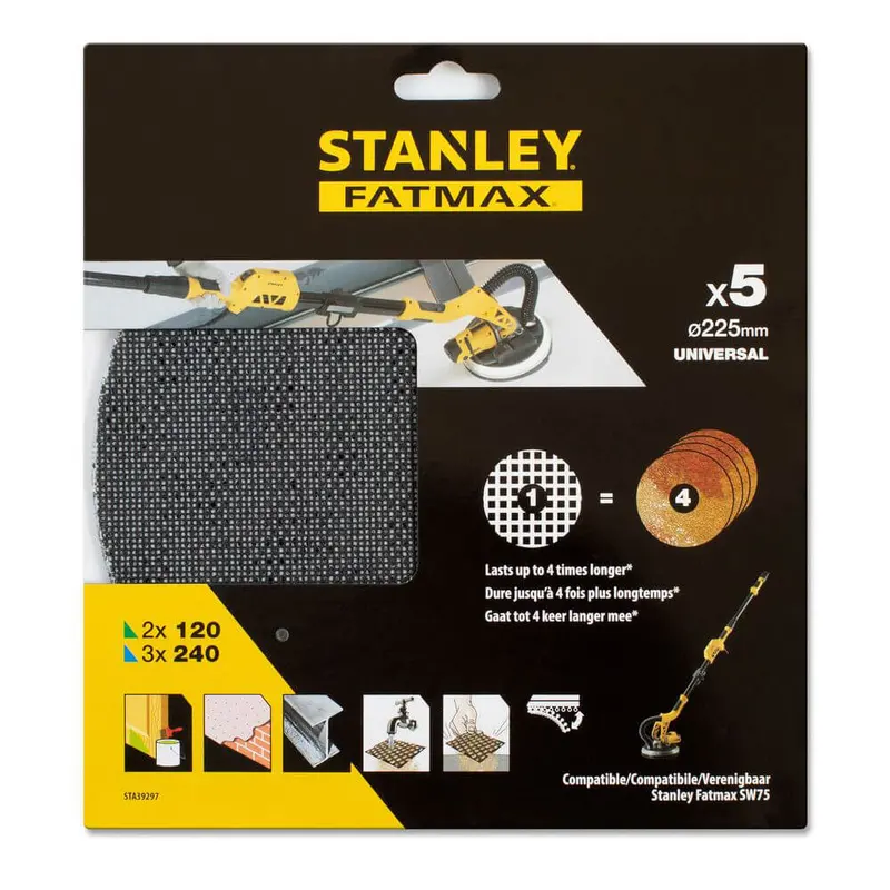 Абразивна сітка до ексцентрикових шліфувальних машин STANLEY STA39297 — Photo 1