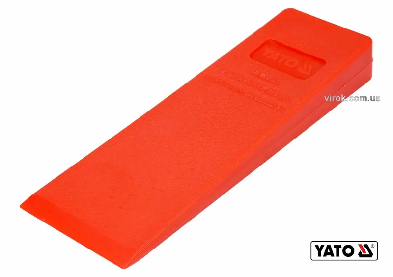 Клин для розколювання дерев пластиковий YATO : 245 x 85 x 30 мм, 315 г [20/40]