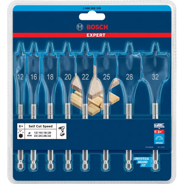Набір пір'яних свердел BOSCH EXPERT 8ШТ.
