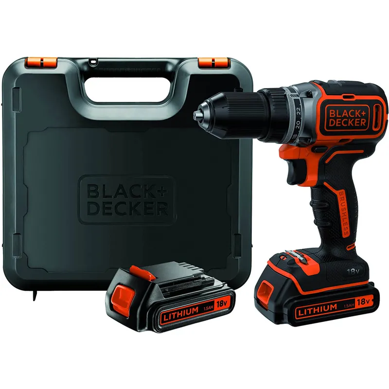 Дриль-шурупокрут акумуляторний безщітковий BLACK+DECKER BL186KB — Photo 1