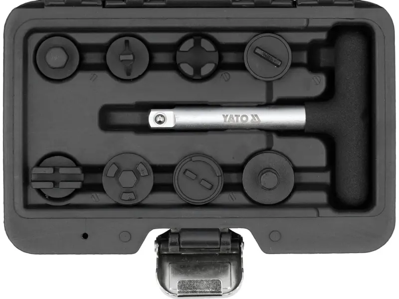 Ключі для пластикових оливозливних пробок YATO: до квадрату- 3/8", 9 шт [20]