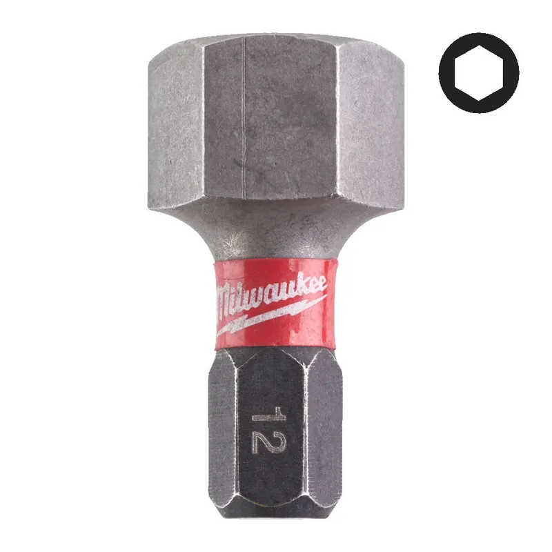 Біта SHOCKWAVE MILWAUKEE, Hex12, 25мм, (2шт)