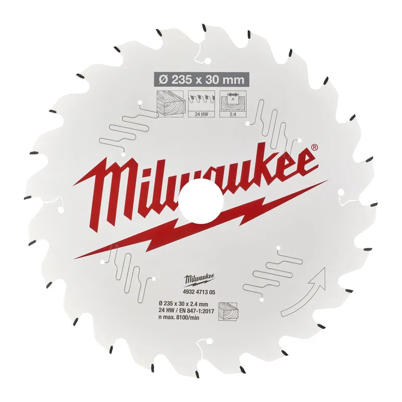 Диск пиляльний PFTE MILWAUKEE, O235х30х2,4мм, 24 зуб. — Photo 1