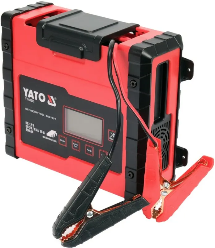 Зарядний прилад мережевий з LCD дисплеєм 230В YATO YT-83003