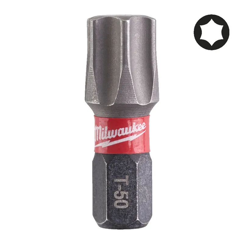 Біта SHOCKWAVE MILWAUKEE, TX50, 25мм, (2шт)