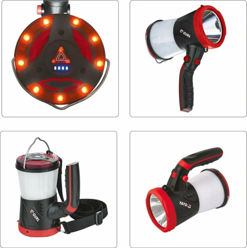 Ліхтар LED-діодний акумулятор YATO Li-Ion 3.7В, 1Вт, 600-1200Лм з ручкою [10] — Photo 7