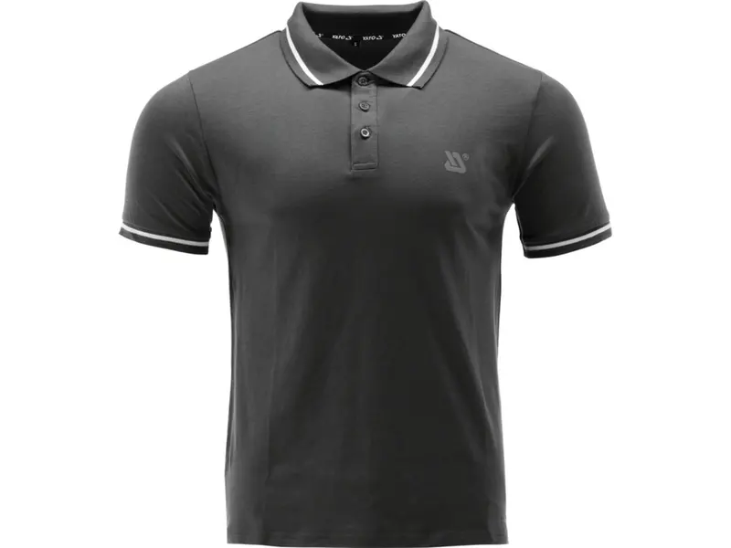 Футболка ПОЛО чорна YATO, розм. 2XL/ вис- 78 см х шир- 61 см, 100%- бавовна [40]