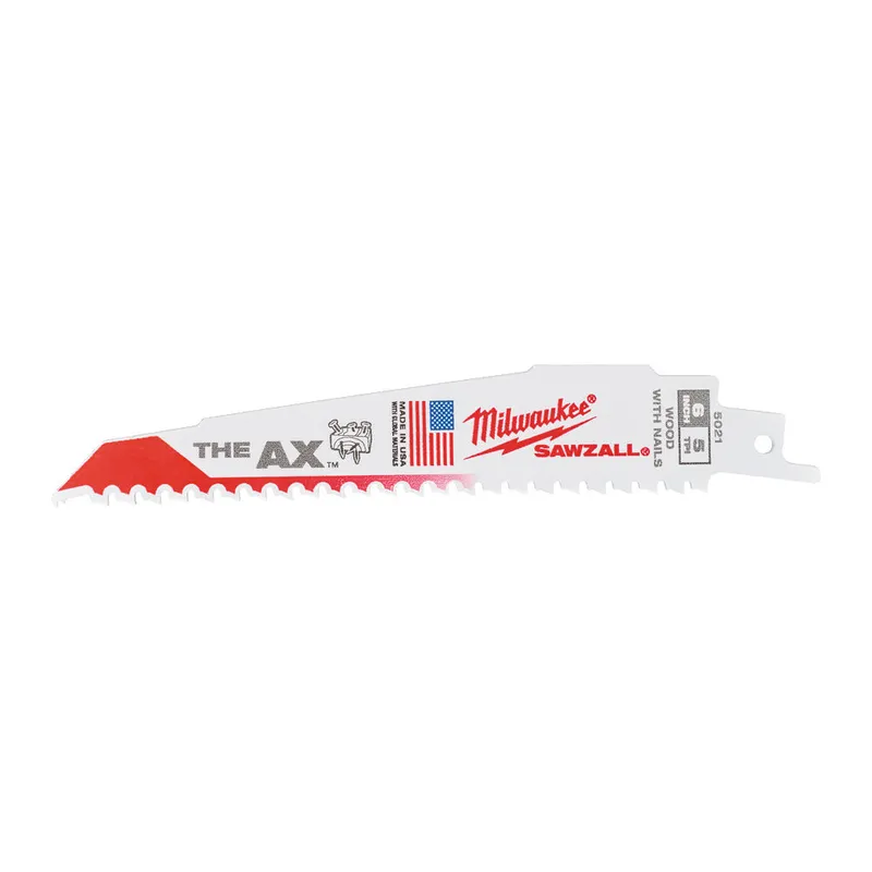 Полотно для шабельних пил AX FANG TIP MILWAUKEE, 150/5,0мм, (5шт), (деревина з цвяхами)
