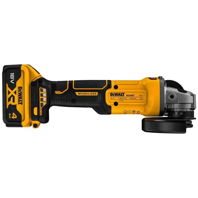 Шліфмашина кутова - болгарка акумуляторна безщіткова DeWALT DCG407M2T — Photo 2