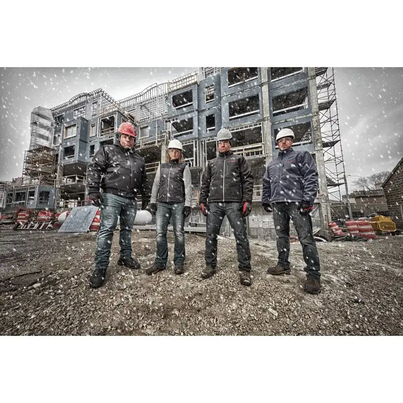 Куртка (толстовка) з електропідігрівом акумуляторна MILWAUKEE, M12 HH GREY3-0 (XL), сіра — Photo 10