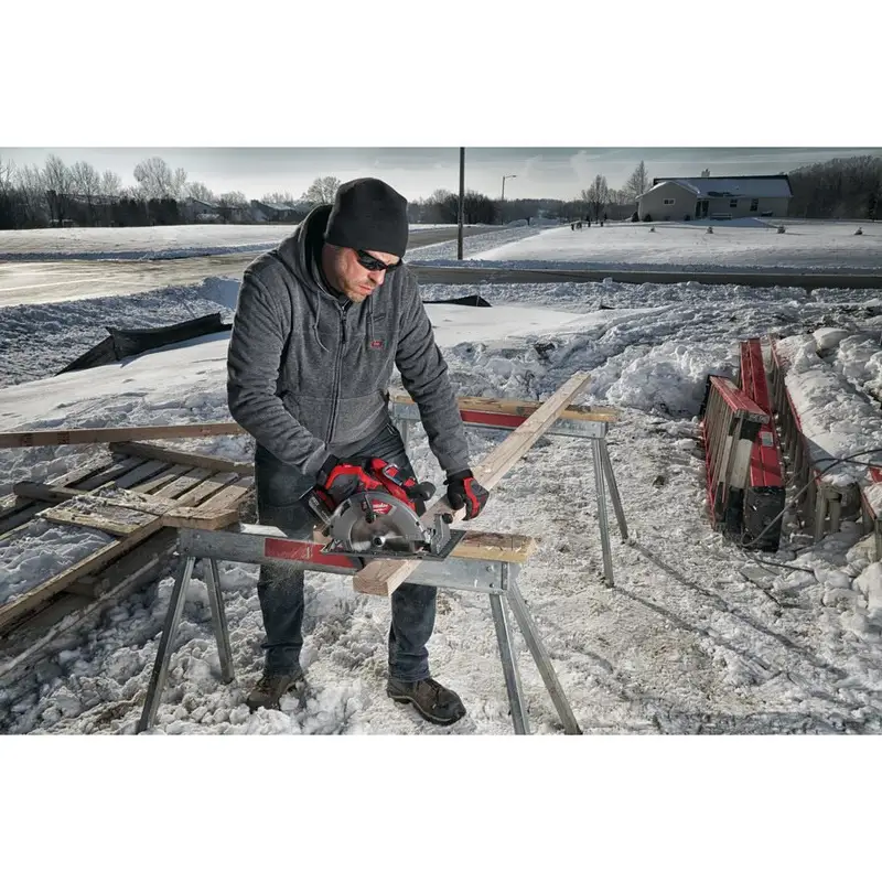 Куртка (толстовка) з електропідігрівом акумуляторна MILWAUKEE, M12 HH GREY3-0 (XL), сіра — Photo 7