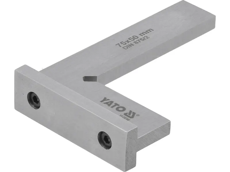 Кутник слюсарний 90° YATO з широкою основою, 75 х 50 мм