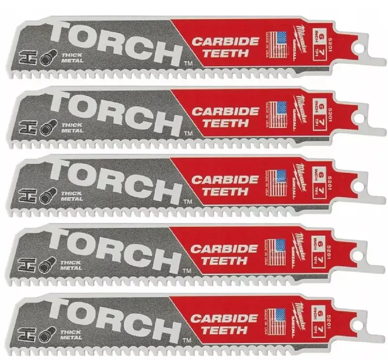 Полотно для шабельних пил TORCH CARBIDE MILWAUKEE, 150х3,1мм, (5шт), (метал)