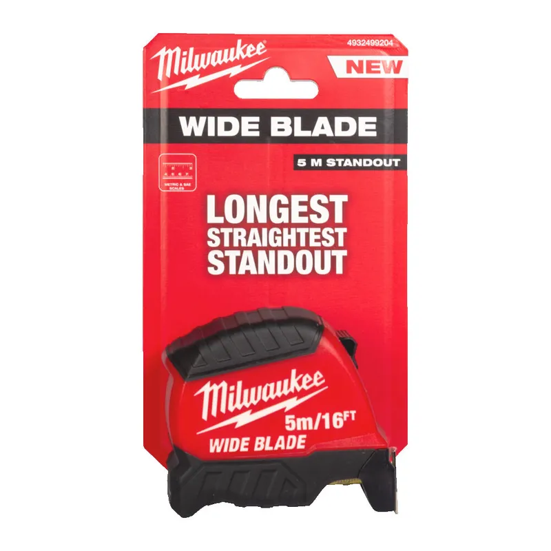 Рулетка WIDE BLADE MILWAUKEE (Gen2), (полотно 35мм), 5м/16фт — Photo 2