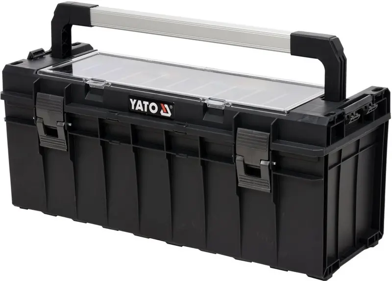 Ящик для інструментів YATO, з органайзером з 9 комірками, 650х270х272 мм, пластиковий корпус