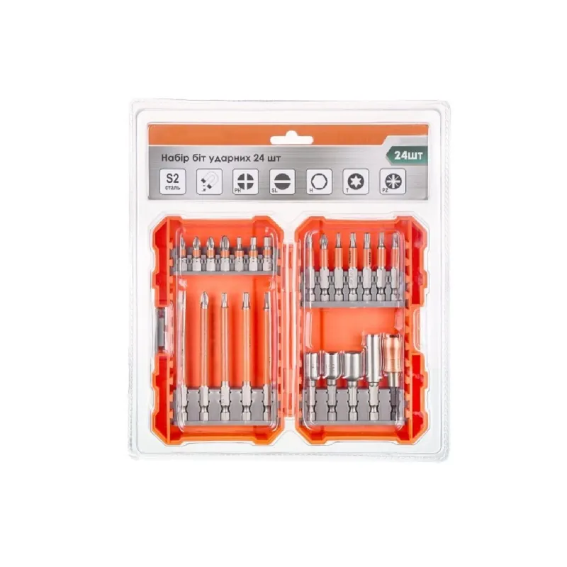 Набір біт ударних 24 шт Sturmax 1041M-01-SS2 