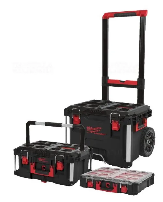 Візок на коліщатах з ящиками для інструментів MILWAUKEE PACKOUT 4932499041