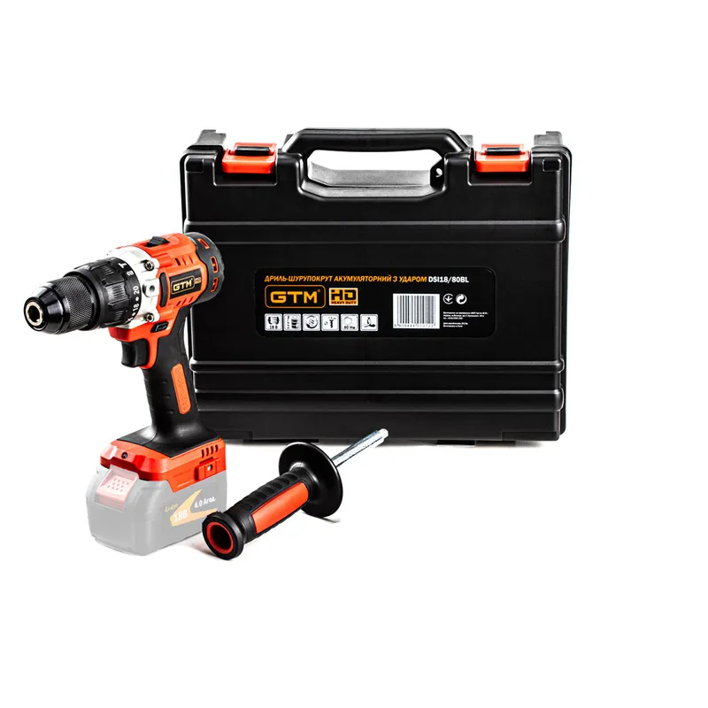 Шурупокрут акумуляторний удірний GTM DSI18/80BL