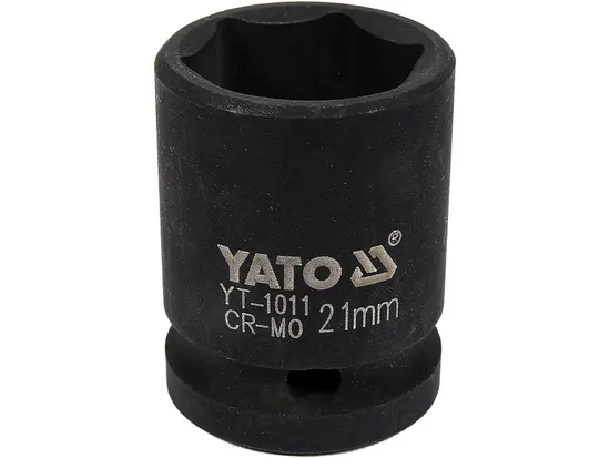 Головка торцева ударна 6-гранна YATO : квадрат 1/2", М= 21 мм, L= 39 мм [40/160]
