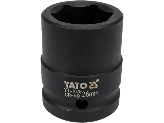 Головка торцева ударна 6-гранна YATO : квадрат 3/4", М= 26 мм, L= 50 мм [16/64]