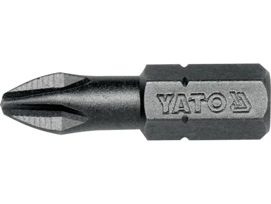 Насадка викруткова YATO : Philips PH2 x 25 мм. HEX 1/4", AISI S2, пак 50 (Шт/ Уп.) [20/40]
