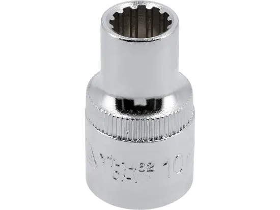 Головка торцева YATO : квадрат 1/2", "Spline", M= 10 мм, L= 38 мм [12/120/240]