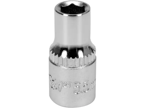 Головка торцева 6-гранна YATO : квадрат 1/4", М5.5, CrV [Блістер] [12/360]