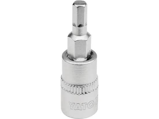 Головка торцева YATO квадрат 1/4". HEX M4, L= 37 мм [150/600]