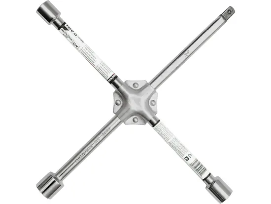 Ключ для коліс хрестоподібний YATO 24х27х32x3/4" зміцнений [3]