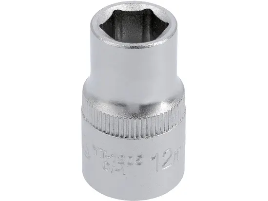 Головка торцева 6-гранна YATO : квадрат 1/2", М= 12 мм, L= 38 мм [12/120/240]