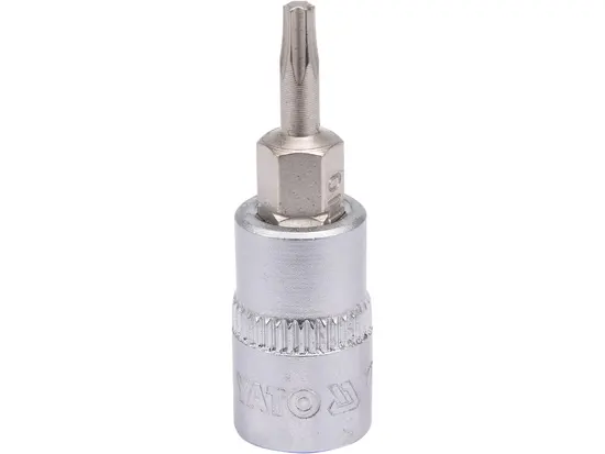 Головка торцева YATO квадрат 1/4 "TORX" Т10, L= 37 мм [150/600]