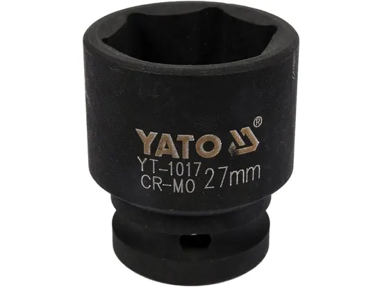 Головка торцева ударна 6-гранна YATO : квадрат 1/2", М= 27 мм, L= 43 мм [24/96]