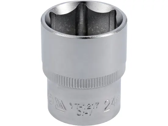 Головка торцева 6-гранна YATO : квадрат 1/2", М= 24 мм, L= 38 мм [12/60/120]