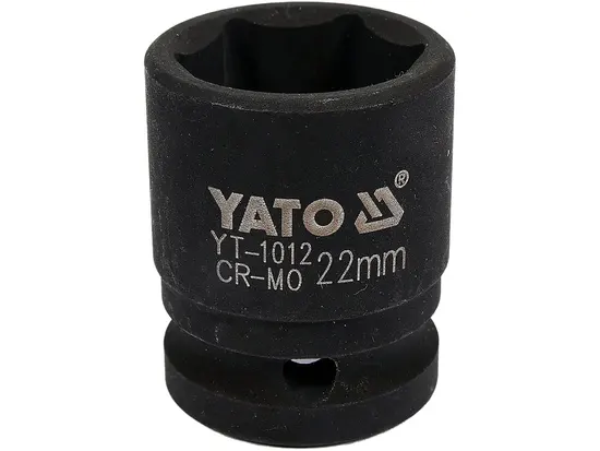 Головка торцева ударна 6-гранна YATO : квадрат 1/2", М= 22 мм, L= 39 мм [30/120]