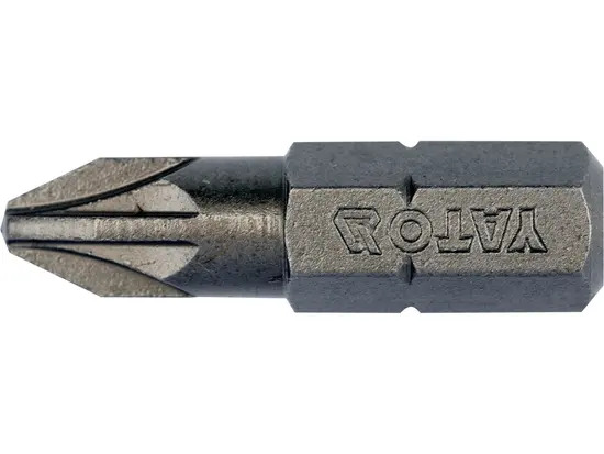 Насадка викруткова YATO : "Pozidriv" PZ2 x 25 мм. HEX 1/4". 10 (Уп/Шт.) [20/100]