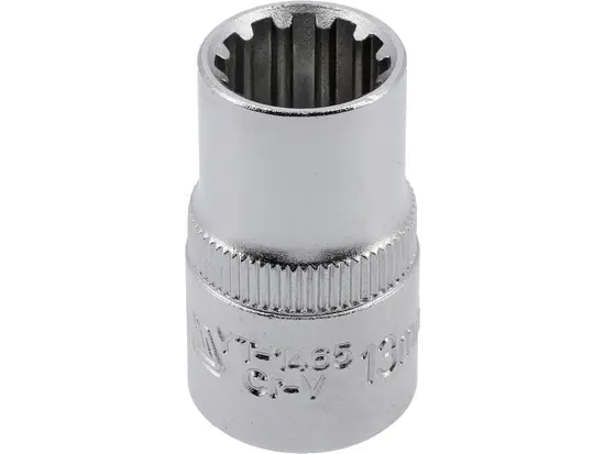 Головка торцева YATO : квадрат 1/2", "Spline", M= 13 мм, L= 38 мм [12/120/240]