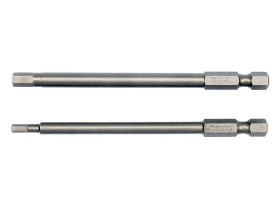 Набір насадок викруткових YATO : "HEX TAMPER" 3мм,5мм, квадрат 1/4", L= 100 мм. 2шт.[25/100]