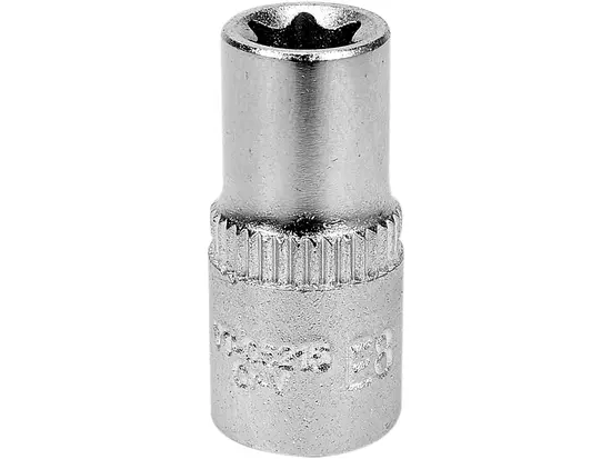 Головка торцева YATO : TORX E8, квадрат 1/4", L= 25 мм. CrV, [24/240/480]