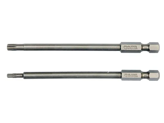 Набір насадок викруткових YATO : "TORX SECURITY" T10/T25, квадрат 1/4", L=100мм. 2 шт. [25/100]