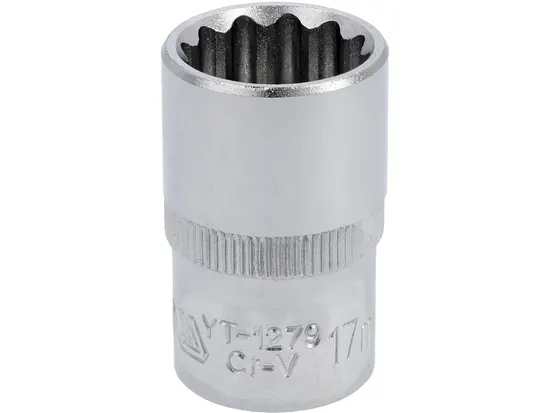 Головка торцева 12-гранна YATO : квадрат 1/2", М= 22 мм, L= 38 мм [12/120/240]