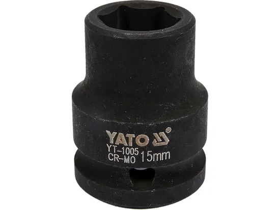 Головка торцева ударна 6-гранна YATO : квадрат 1/2", М= 15 мм, L= 39 мм [40/160]