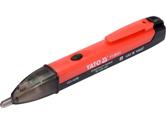 Індикатор напруги мережі YATO контрольний, 90-1000 В, плоский шліц SL4.5 мм [12/240]