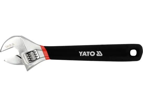 Ключ розвідний YATO : L= 200 мм, гумова ручка [6/60]