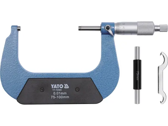 Мікрометр YATO з точністю 0.01 мм в діапазоні 75 - 100 мм [30]