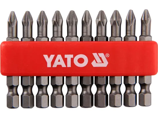 Насадка викруткова YATO : "Philips" PН2 x 50 мм. HEX 1/4". 10 (Уп/Шт.) [25/200]
