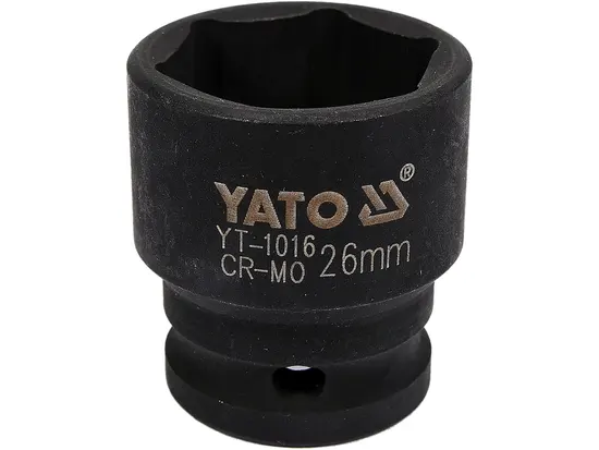 Головка торцева ударна 6-гранна YATO : квадрат 1/2", М= 26 мм, L= 43 мм [24/96]
