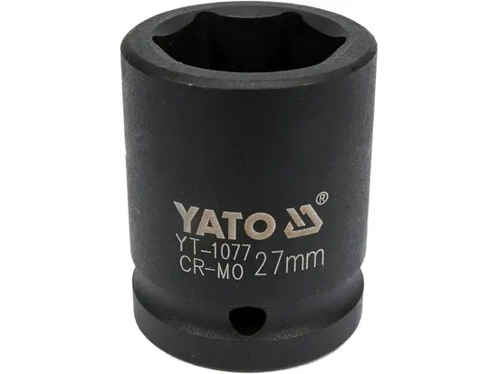 Головка торцева ударна 6-гранна YATO : квадрат 3/4", М= 27 мм, L= 50 мм [16/64]