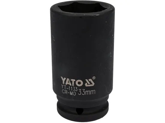 Головка торцева ударна 6-гранна YATO : подовжена, квадрат 3/4", М= 33 мм, L= 90 мм [6/24]